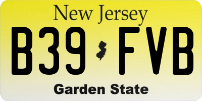 NJ license plate B39FVB
