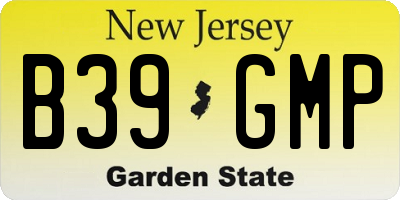 NJ license plate B39GMP