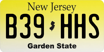 NJ license plate B39HHS