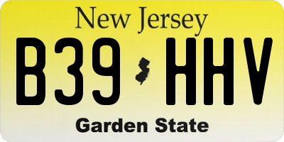 NJ license plate B39HHV