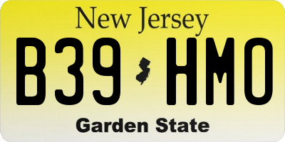 NJ license plate B39HMO