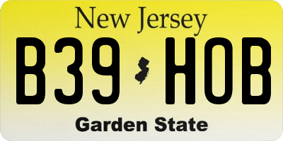 NJ license plate B39HOB