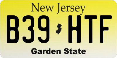 NJ license plate B39HTF
