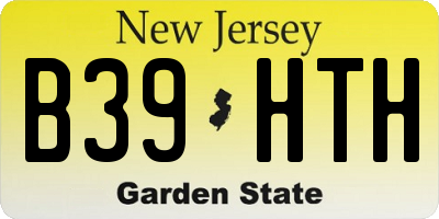 NJ license plate B39HTH
