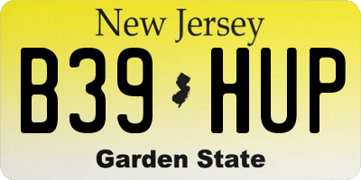 NJ license plate B39HUP