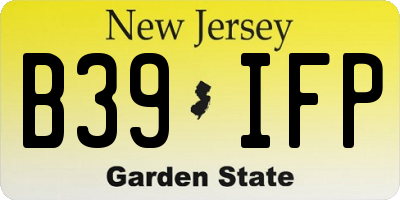 NJ license plate B39IFP