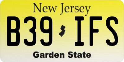 NJ license plate B39IFS