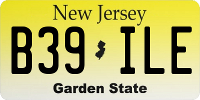 NJ license plate B39ILE