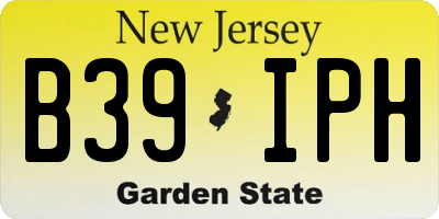 NJ license plate B39IPH