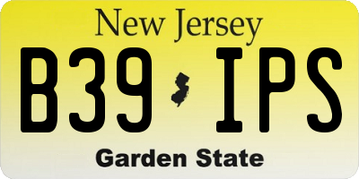 NJ license plate B39IPS