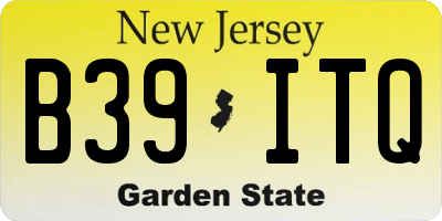 NJ license plate B39ITQ