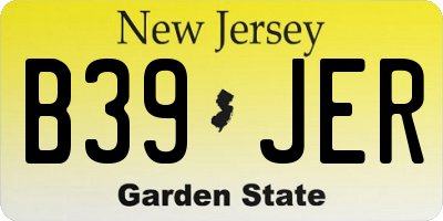 NJ license plate B39JER