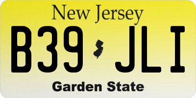 NJ license plate B39JLI