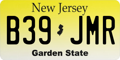 NJ license plate B39JMR