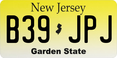 NJ license plate B39JPJ