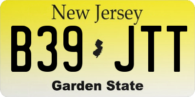 NJ license plate B39JTT
