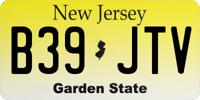 NJ license plate B39JTV