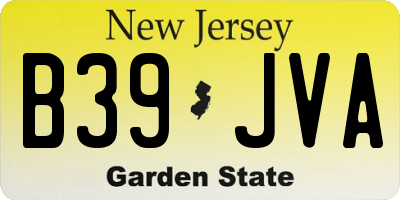 NJ license plate B39JVA