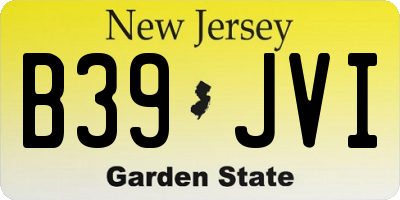 NJ license plate B39JVI