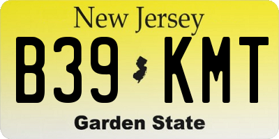 NJ license plate B39KMT