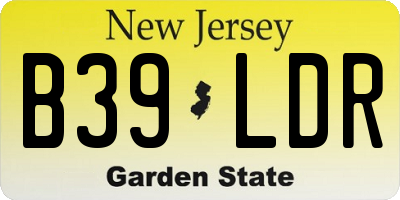 NJ license plate B39LDR