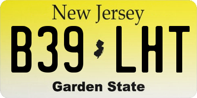 NJ license plate B39LHT