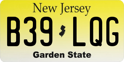 NJ license plate B39LQG