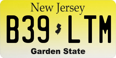 NJ license plate B39LTM