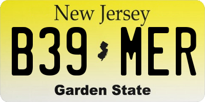 NJ license plate B39MER