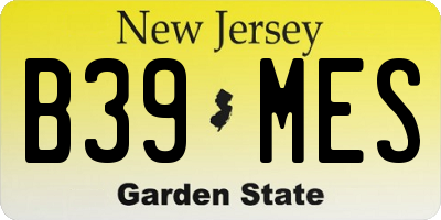 NJ license plate B39MES