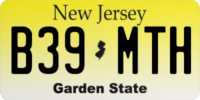 NJ license plate B39MTH