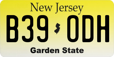 NJ license plate B39ODH