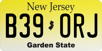 NJ license plate B39ORJ
