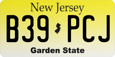 NJ license plate B39PCJ