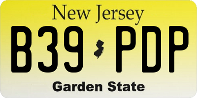 NJ license plate B39PDP