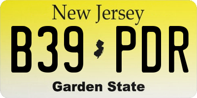 NJ license plate B39PDR
