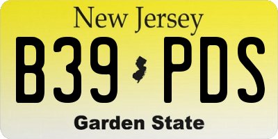 NJ license plate B39PDS