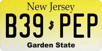 NJ license plate B39PEP
