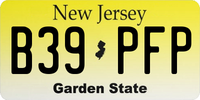 NJ license plate B39PFP