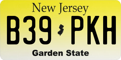 NJ license plate B39PKH