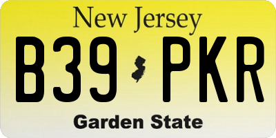 NJ license plate B39PKR