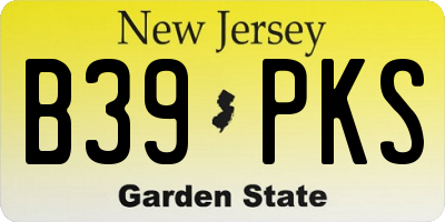 NJ license plate B39PKS