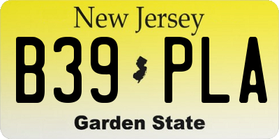 NJ license plate B39PLA