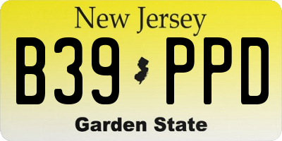 NJ license plate B39PPD