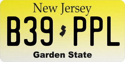NJ license plate B39PPL