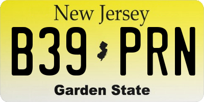 NJ license plate B39PRN