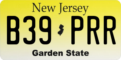 NJ license plate B39PRR