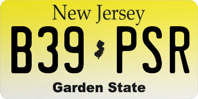 NJ license plate B39PSR