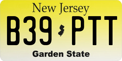 NJ license plate B39PTT