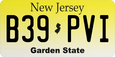 NJ license plate B39PVI